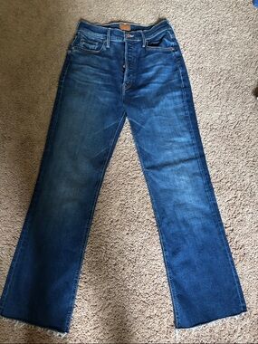 Women’s Mother Dark Blue Straight-Leg Jeans